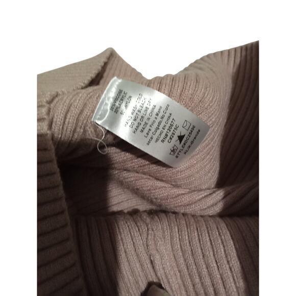 Salina Backless Ribbed Knit Mini Sweater Dress Taupe  Size XL New With TAGS - Picture 10 of 13